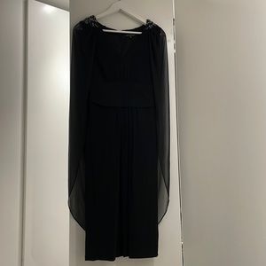 David Meister black cape dress. Size 6 brand new with tags